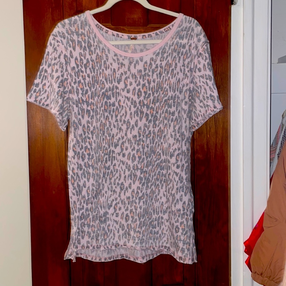 Free people leopard print tee